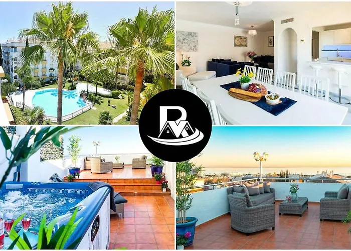 ✰ Luxurious 5 Bedroom PENTHOUSE. Sea Views. Hot Tub. BBQ. Golden Mile