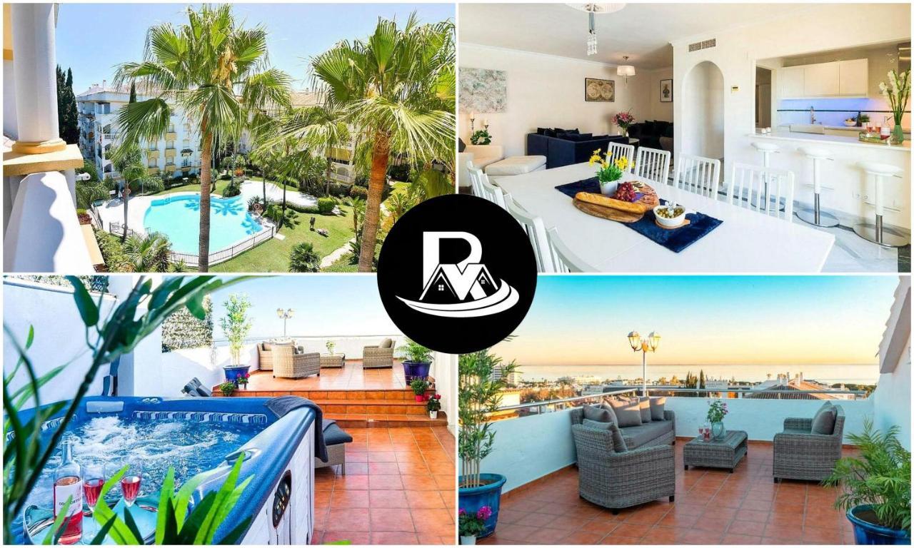✰ Luxurious 5 Bedroom Penthouse. Sea Views. Hot Tub. Bbq. Golden Mile Apartment